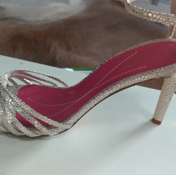 Kate Spade Silver Strappy Heels - Picture 4 of 8